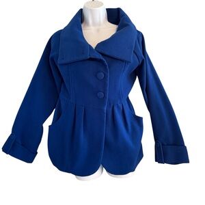 Women’s Peacoat-Style Blue Jacket